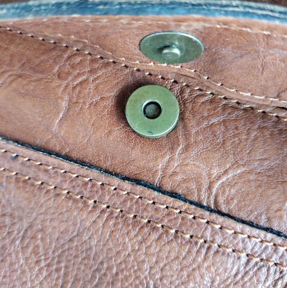 PATRICIA NASH VITO Shoulder Bag Italian Leather Flap Bag Carmel Brown - Picture 13 of 15